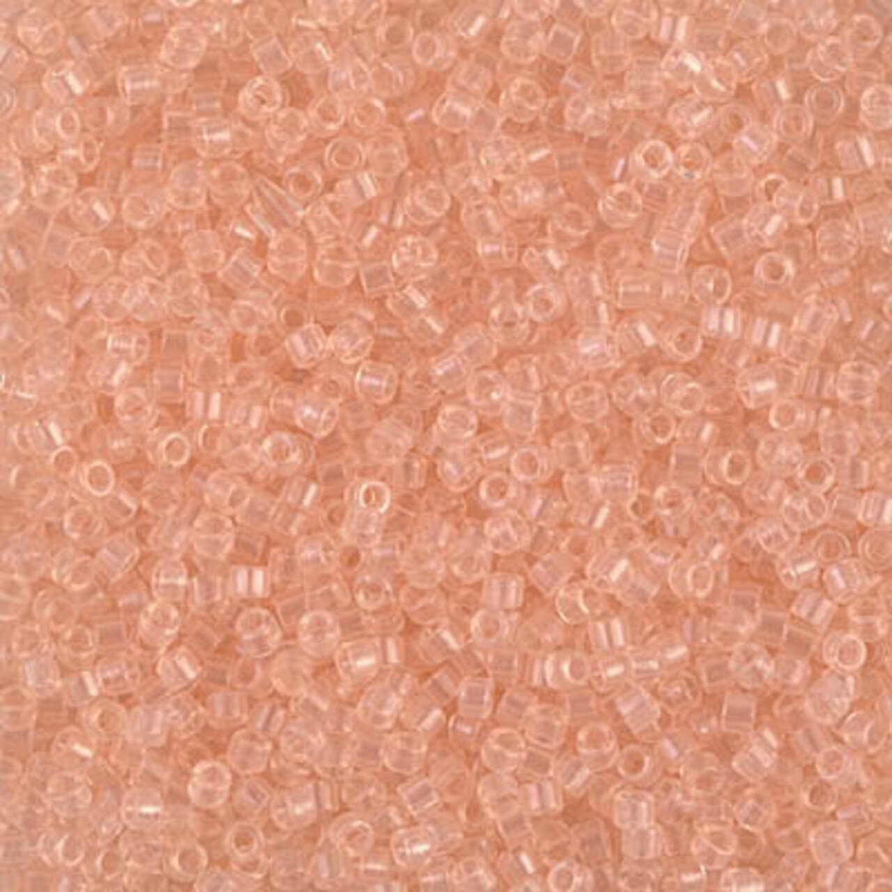 Miyuki Delica Bead 11/0, DB1410, Transparent Pale Peach, 5 grams